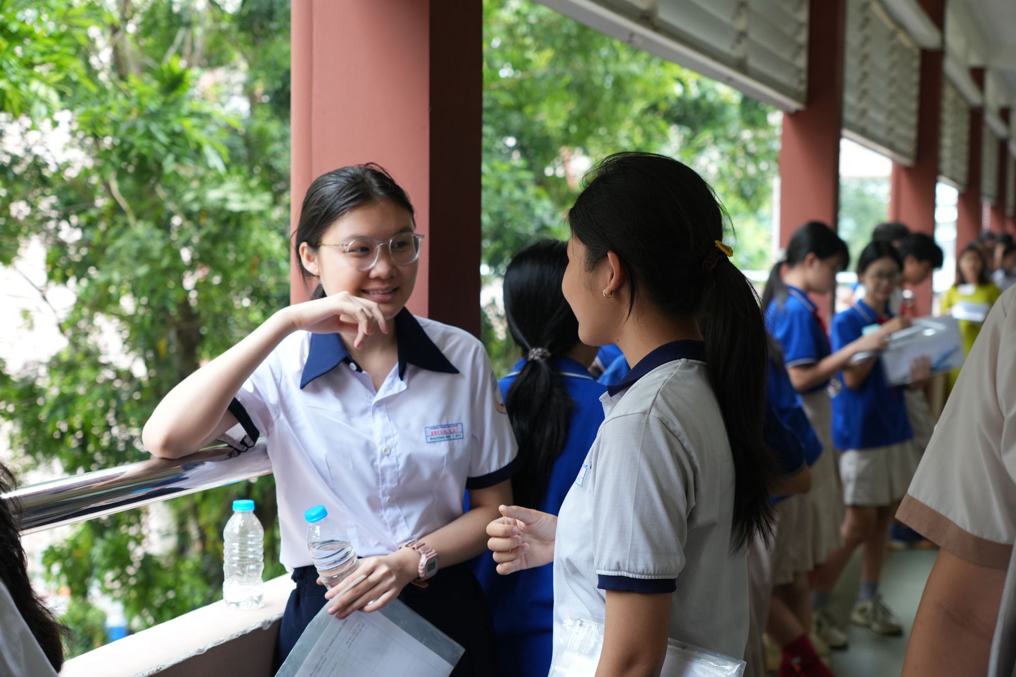 Thí sinh trước giờ thi môn ngữ Văn