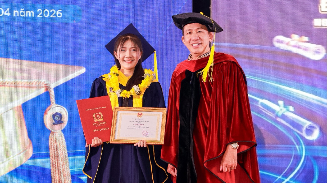 Năm 2026, GDU có hơn 1000 tân cử nhân, thạc sĩ tốt nghiệp với đa dạng các lĩnh vực khác nhau