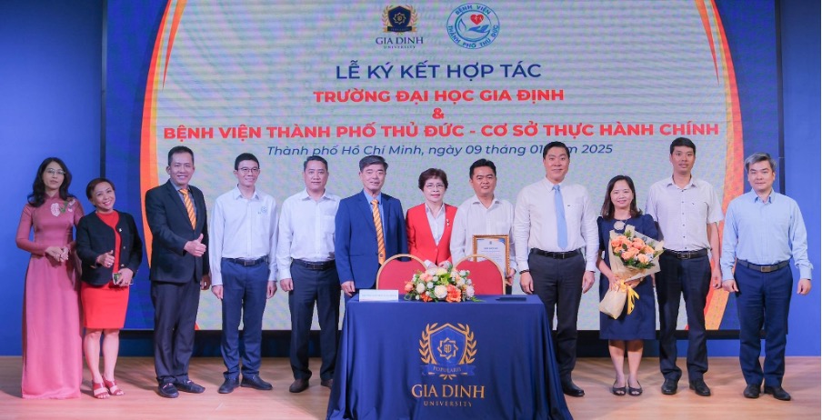 : Trường Đại học Gia Định ký kết hợp tác toàn diện với Bệnh viện Đa khoa Thủ Đức trong việc đào tạo nguồn nhân lực chất lượng cao.
