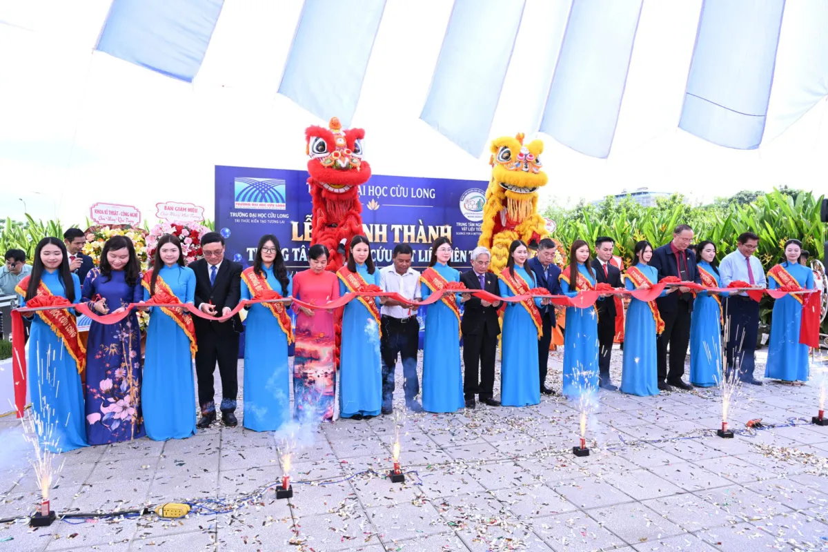 Trường ĐH Cửu Long tổ chức khánh thành Trung tâm Nghiên cứu vật liệu tiên tiến 
