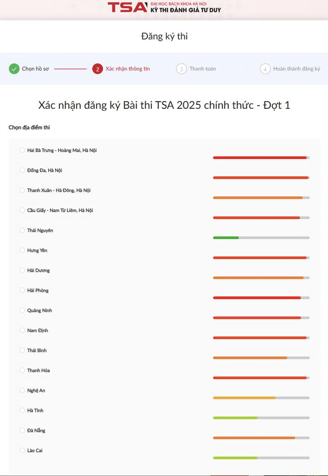 Thi đánh giá tư duy 2025