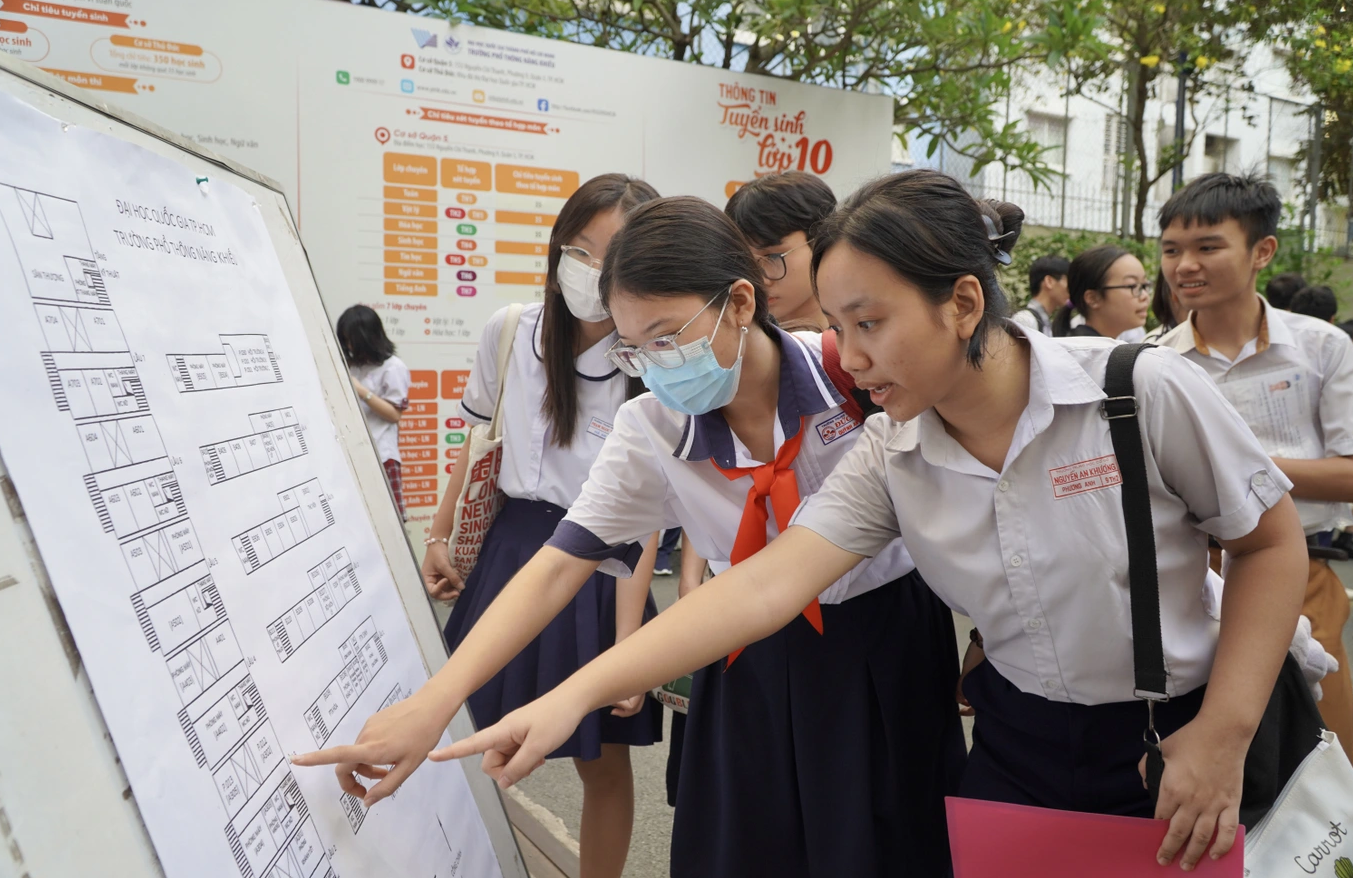Thí sinh thi lớp 10 tại TPHCM