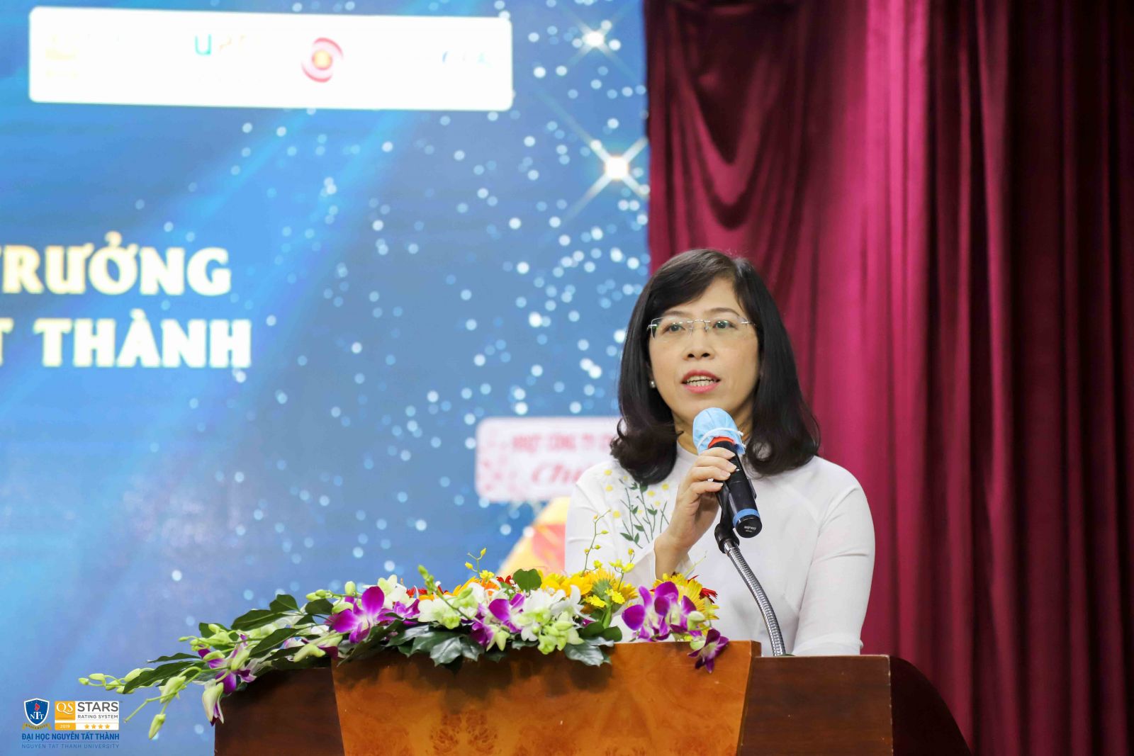 TS Trần Ái Cầm phát biểu nhận nhiệm vụ Hiệu trưởng Trường ĐH Nguyễn Tất Thành