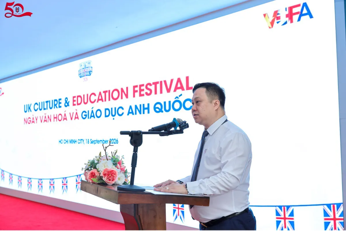GS- TS Nguyễn Đức Trung, Hiệu trưởng HUB phát biểu 