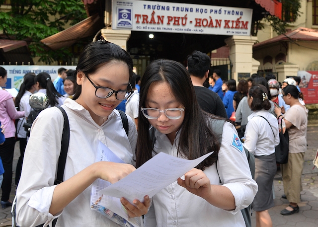 Kỳ thi tuyển sinh lớp 10 năm 2021 tại Hà Nội. Ảnh minh hoạ/nguồn NLĐ