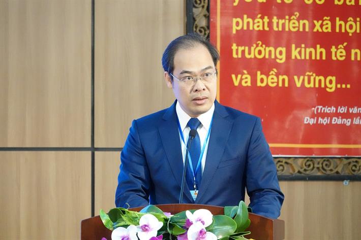 Phó Cục trưởng Cục Hợp tác Quốc tế Nguyễn Hải Thanh phát biểu khai mạc cuộc thi vòng sơ khảo khu vực miền Trung