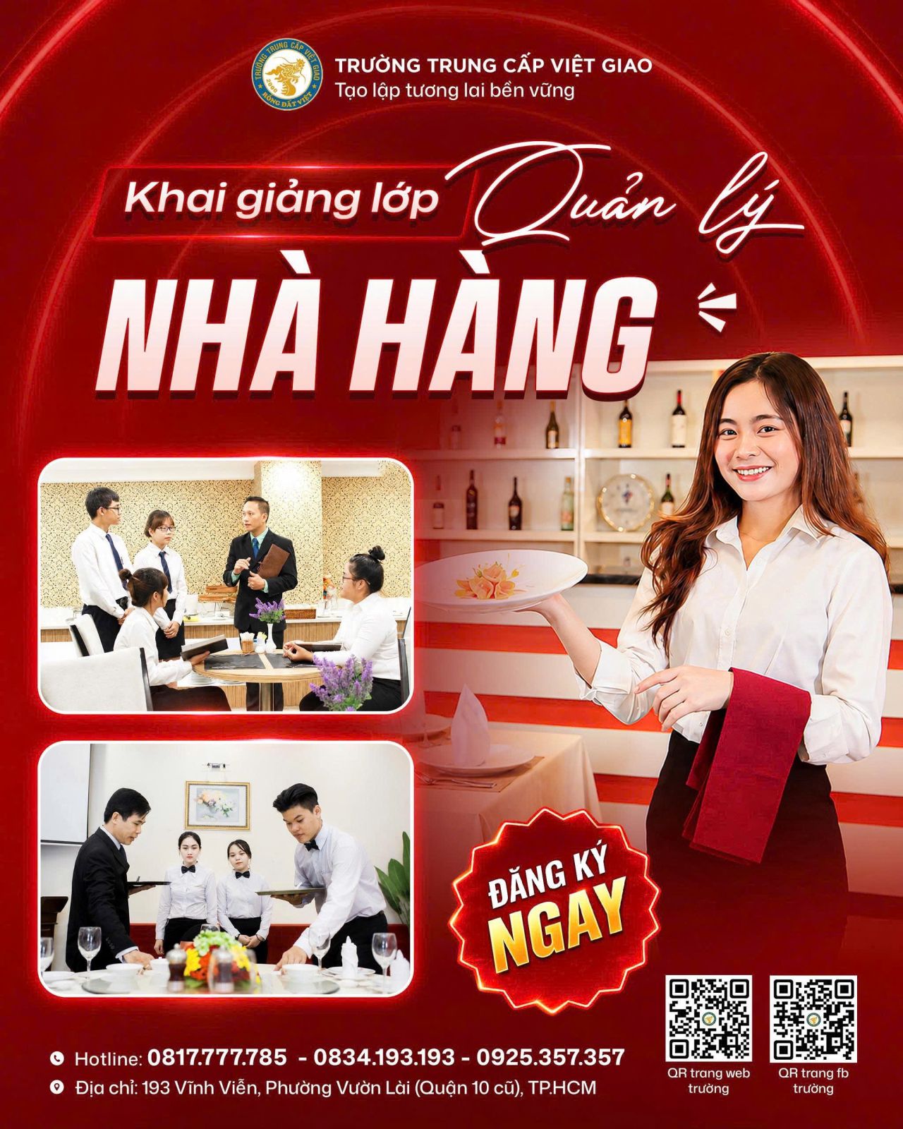 VG Quản lý nhà hàng - Ngắn hạn