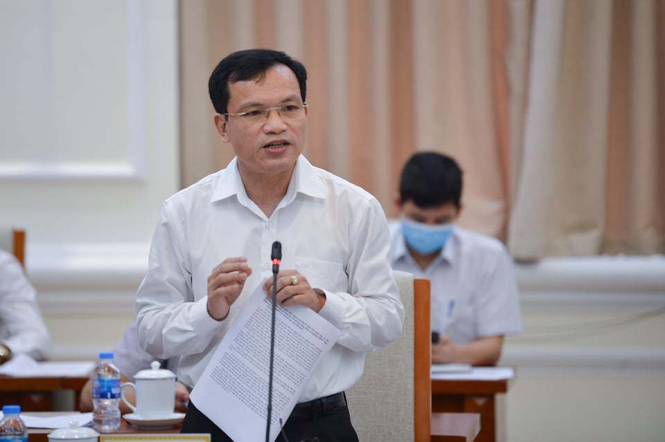 Ông Mai Văn Trinh, Cục trưởng Cục Quản lý chất lượng (Bộ GD-ĐT) phát biểu tại điểm cầu trực tuyến Bộ GD-ĐT