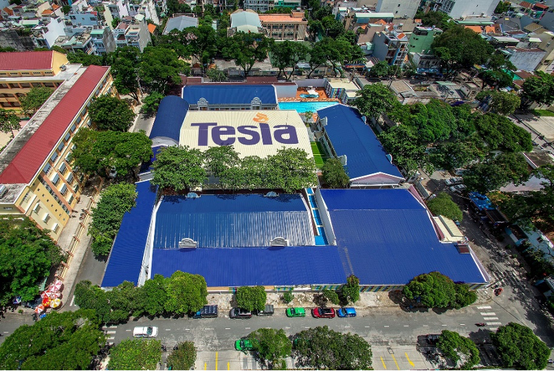 Cơ sở 1 của Tesla tại Quận Tân Bình có diện tích 8.000m2, được xây dựng hiện đại 