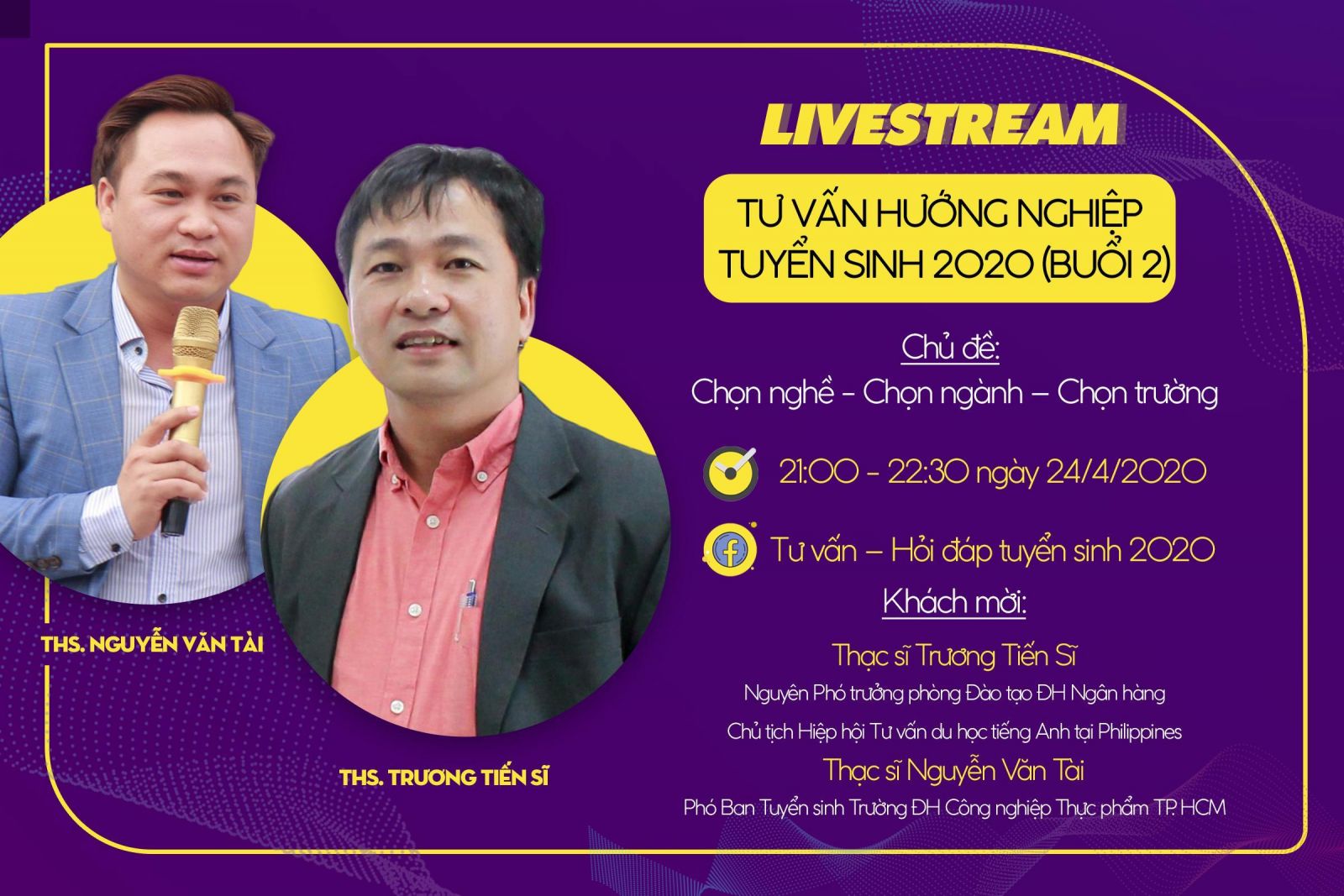 LIVESTREAM Tư vấn Hướng nghiệp- tuyển sinh 2020